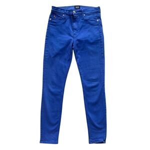 Hudson Colored Jeans Women's 27 Blue‎ Barbara High Rise Skinny Ankle Preppy
